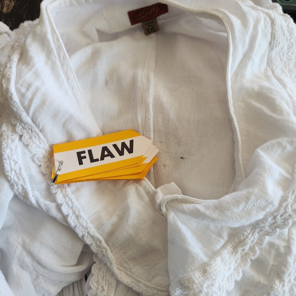 Scully Ruffle Western Shirt Womens XXL Bell Flare Long Sleeves White Cowgirl NWT - Picture 13 of 14